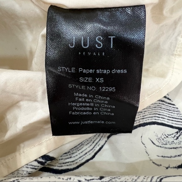 Anthropologie JUST Female Paperstrap Brush Stroke Prints Sz XS Dress Party Vacay - Picture 16 of 16